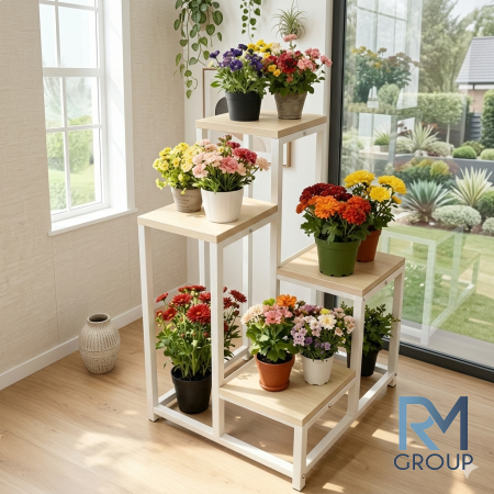 ابيض وخشب فاتح